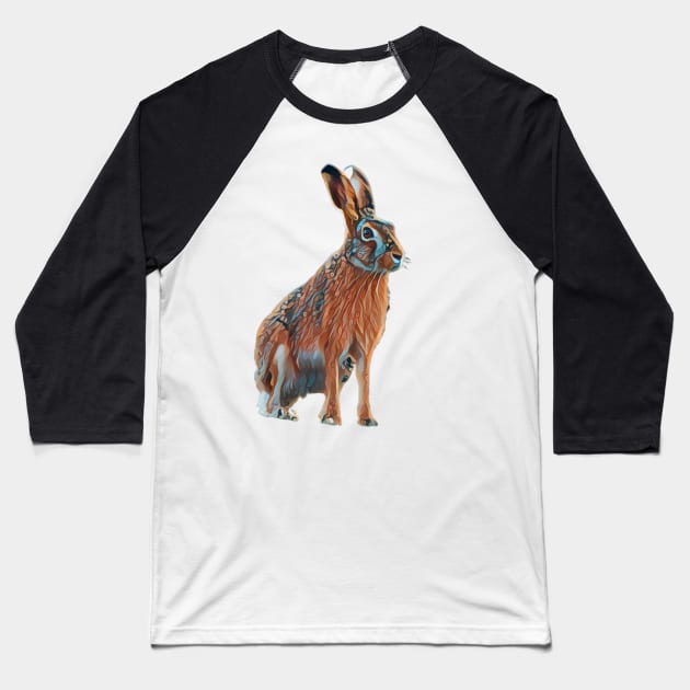 Hare - Woodland Themed Kids Room, Funny Gifts For Forester, Cute Animals Baseball T-Shirt by Shirtsmania